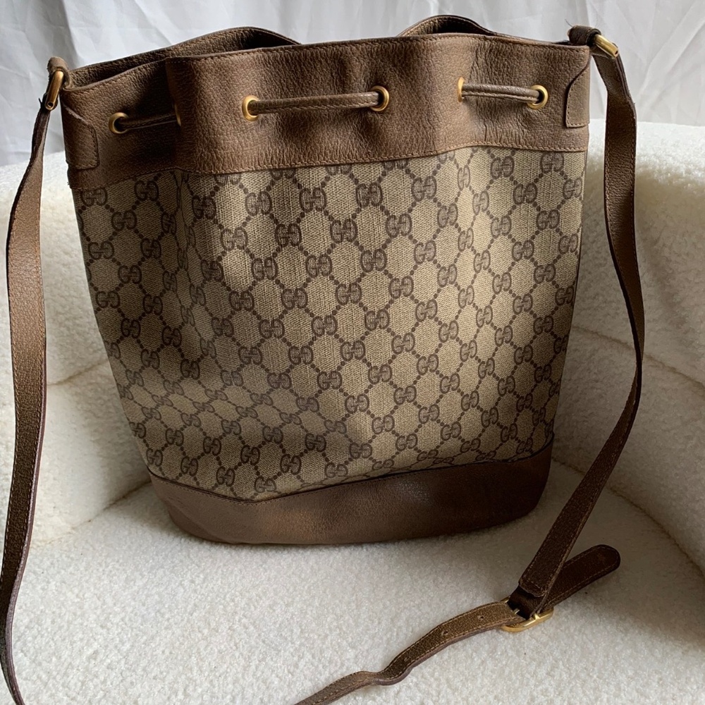 FIRM Authentic Gucci GG Vintage Supreme Ophidia Bucket - Picture 2 of 16